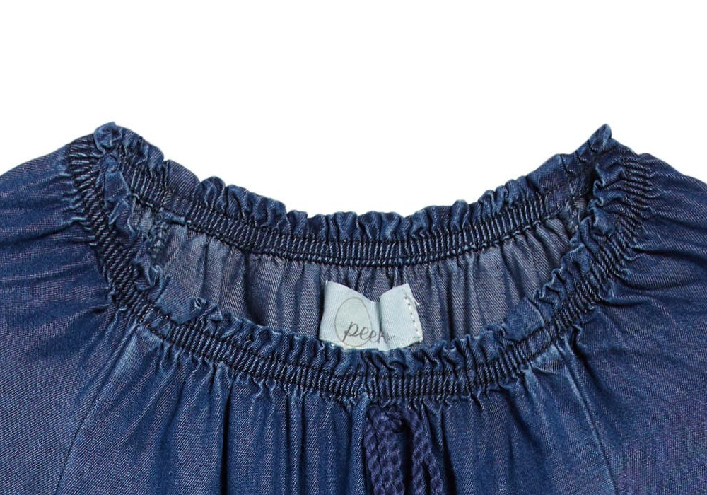 Peek Aren't You Curious Lace Hem Indigo Dress - Size 8 for Kids