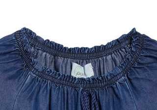 Peek Aren't You Curious Lace Hem Indigo Dress - Size 8 for Kids