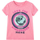 Peek Kids Protect Ozone Graphic Tee Pink - Size 6-7