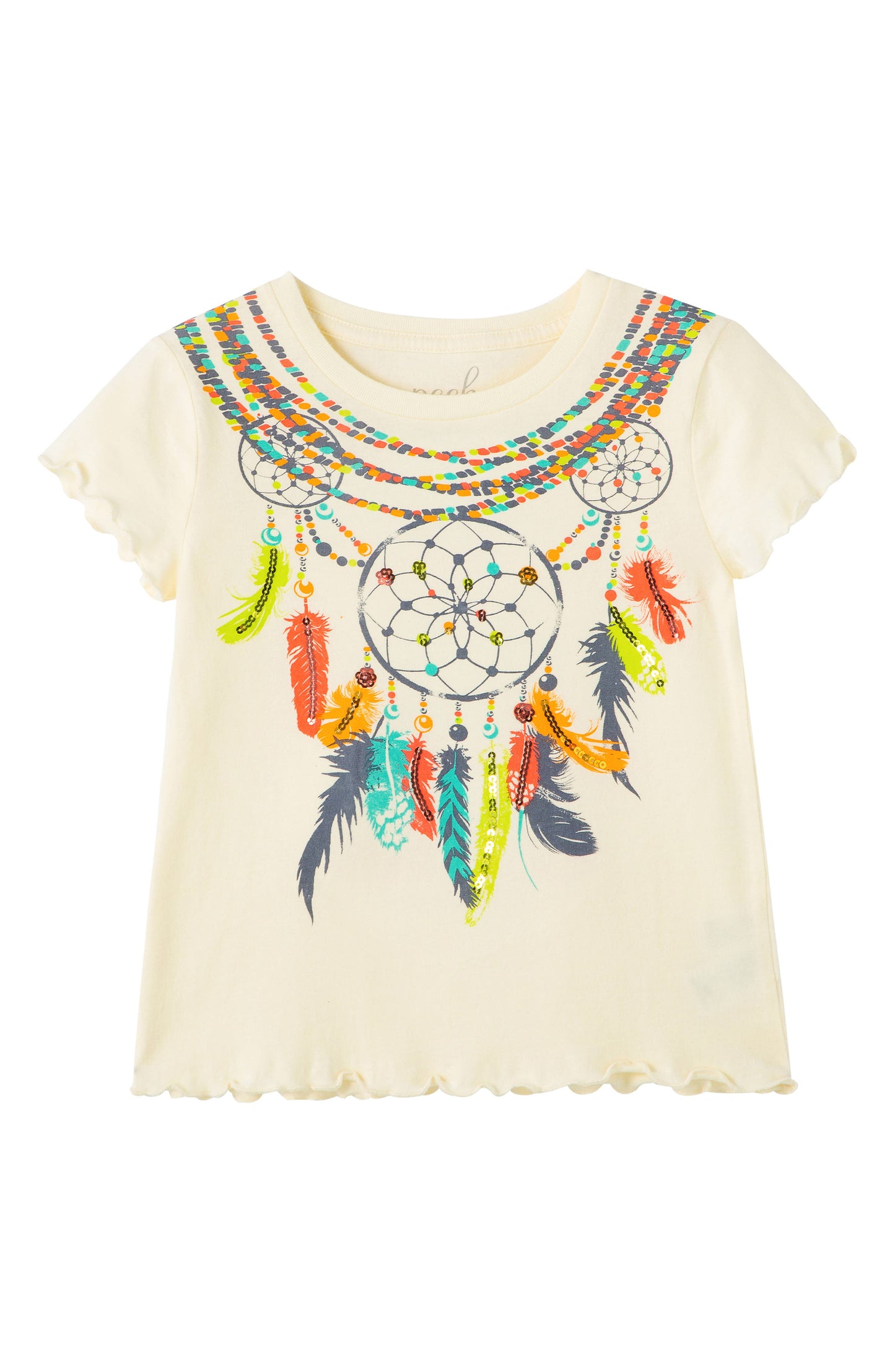 Peek Aren't You Curious Kids' Graphic Tee Size 6-7 In Off-White