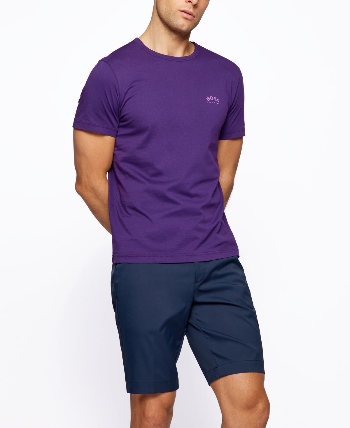 Hugo Boss Men's Cotton Jersey T-Shirt Purple Size XL