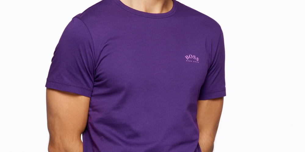 Hugo Boss Men's Cotton Jersey T-Shirt Purple Size XL