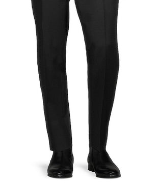 Hugo Boss Men's Getlin Two Tone Virgin Wool Blend Pants Black Size 34
