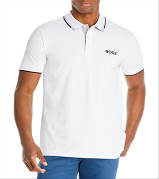Hugo Boss Men's Paddy Pro Regular Fit Polo Shirt White Size Medium