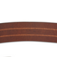 BOSS Men's Stitch Leather Belt Brown Size 34