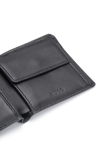 Hugo Boss Men's Subway Leather Logo Wallet Black Size Regular