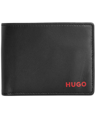 Hugo Boss Men's Subway Leather Logo Wallet Black Size Regular