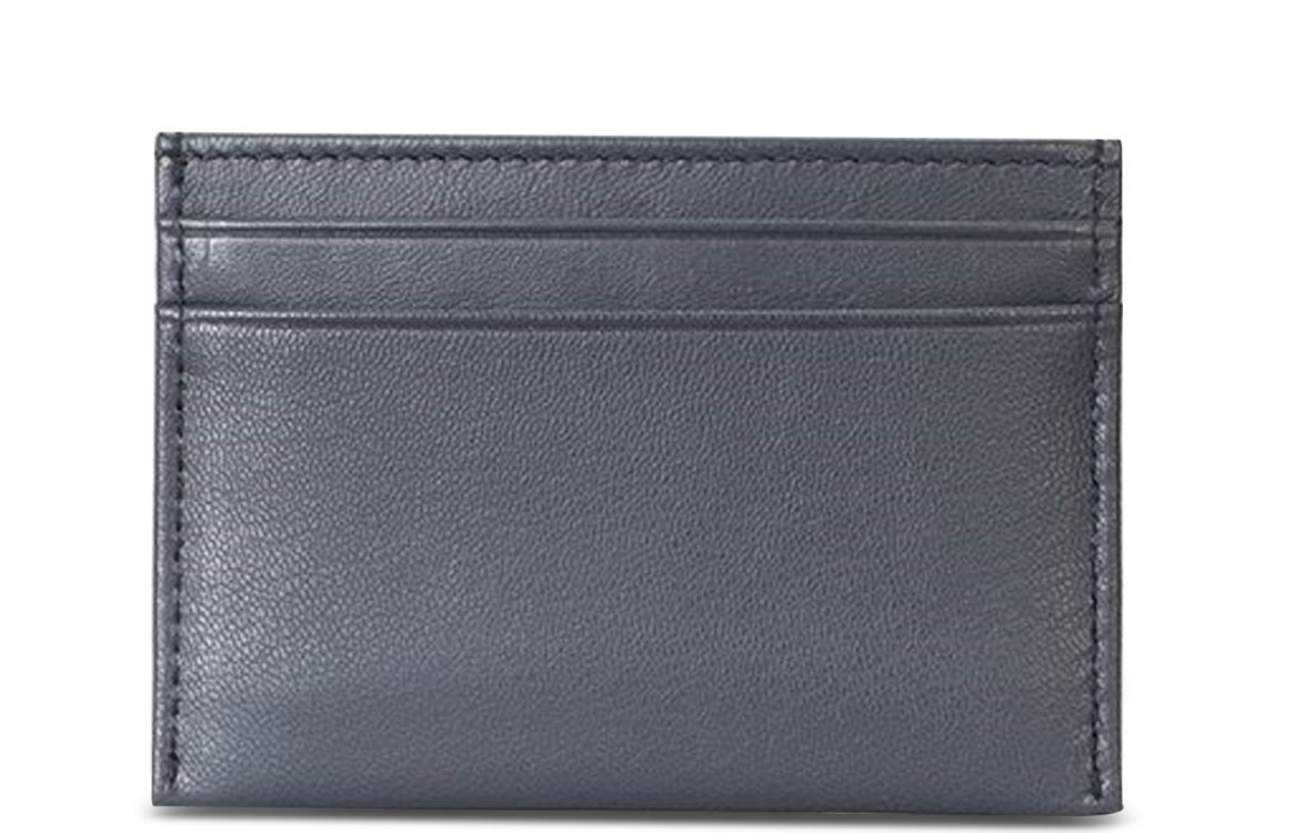 Hugo Boss Men's 4 Slot Matte Leather Card Case Blue Size Regular
