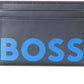 Hugo Boss Men's 4 Slot Matte Leather Card Case Blue Size Regular