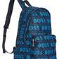 Hugo Boss Men's Repeating Logo Backpack Blue Size Regular