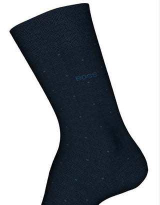 Hugo Boss Men's George Dots Dress Socks Blue Size 45120