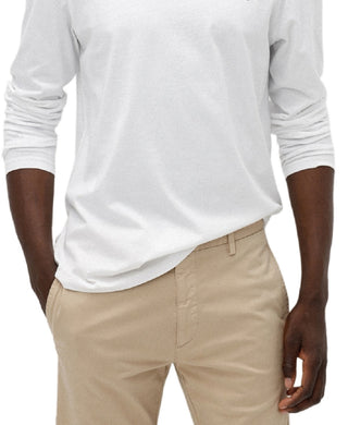 Hugo Boss Men's Derol Logo Graphic Long Sleeve T-Shirt White Size Medium