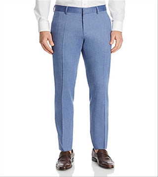 Hugo Boss Men's Genius Wool Cotton Stretch Slim Fit Suit Pants Blue Size 32