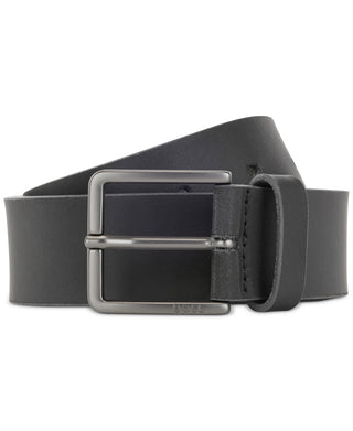 Hugo Boss Men's Embossed Logo Leather Belt Black Size Regular