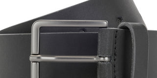 Hugo Boss Men's Embossed Logo Leather Belt Black Size Regular