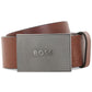 Hugo Boss Men's Icon Leather Belt Brown Size 34