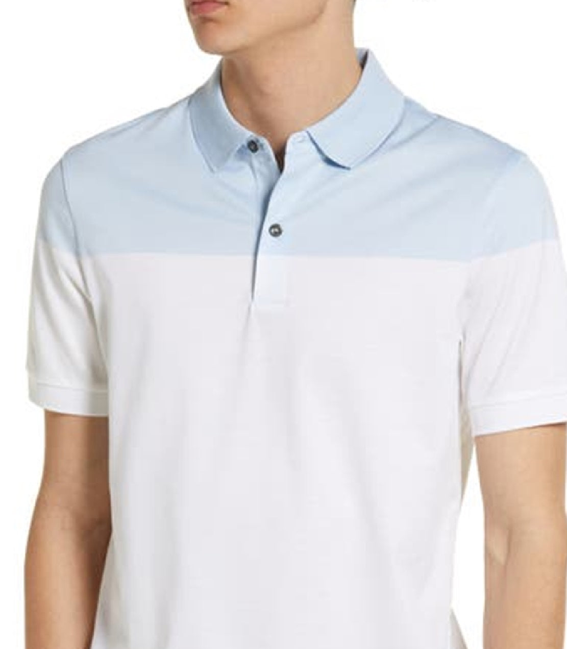Hugo Boss Men's Prout Colorblock Cotton Polo Shirt Blue Size Small