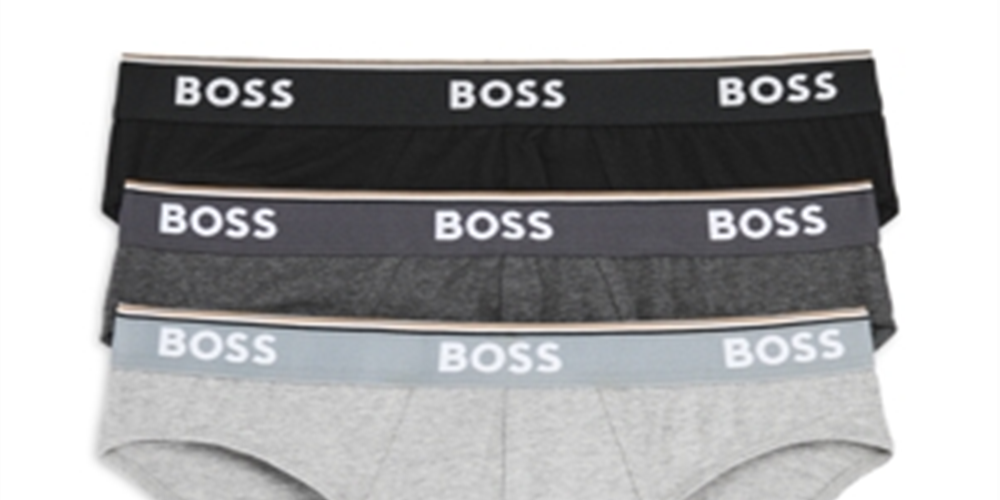 Hugo Boss Men's Pack Of 3 Power Cotton Blend Briefs Gray Size Large