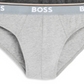 Hugo Boss Men's Pack Of 3 Power Cotton Blend Briefs Gray Size Large