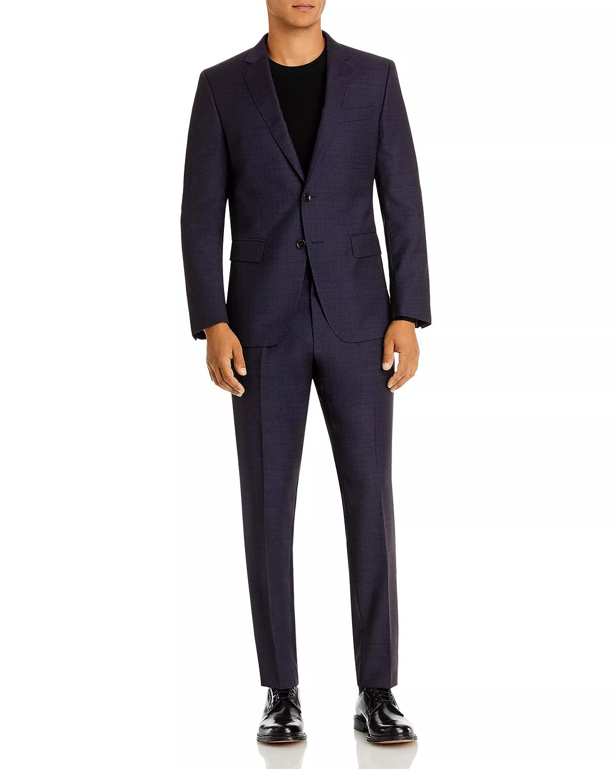 Hugo Boss Men's Tonal Check Slim Fit Suit Blue Size 46
