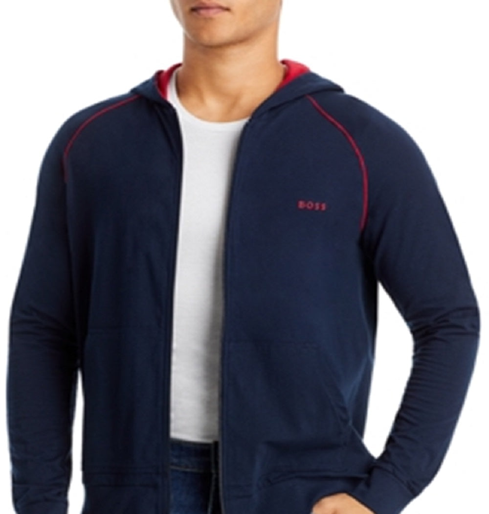 Hugo Boss Men's Mix And Match Cotton Blend Track Jacket Blue Size Large