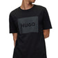 Hugo Boss Men's Dulive 222 Box Logo Print T-Shirt Black Size Medium