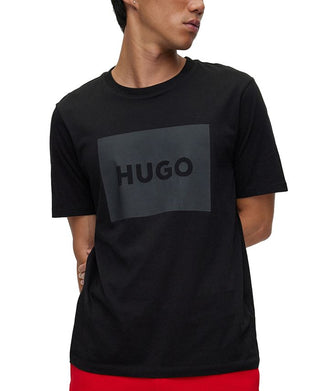 Hugo Boss Men's Dulive 222 Box Logo Print T-Shirt Black Size Medium
