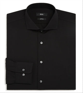 Hugo Boss Men's Mark Sharp Fit Dress Shirt Black Size M