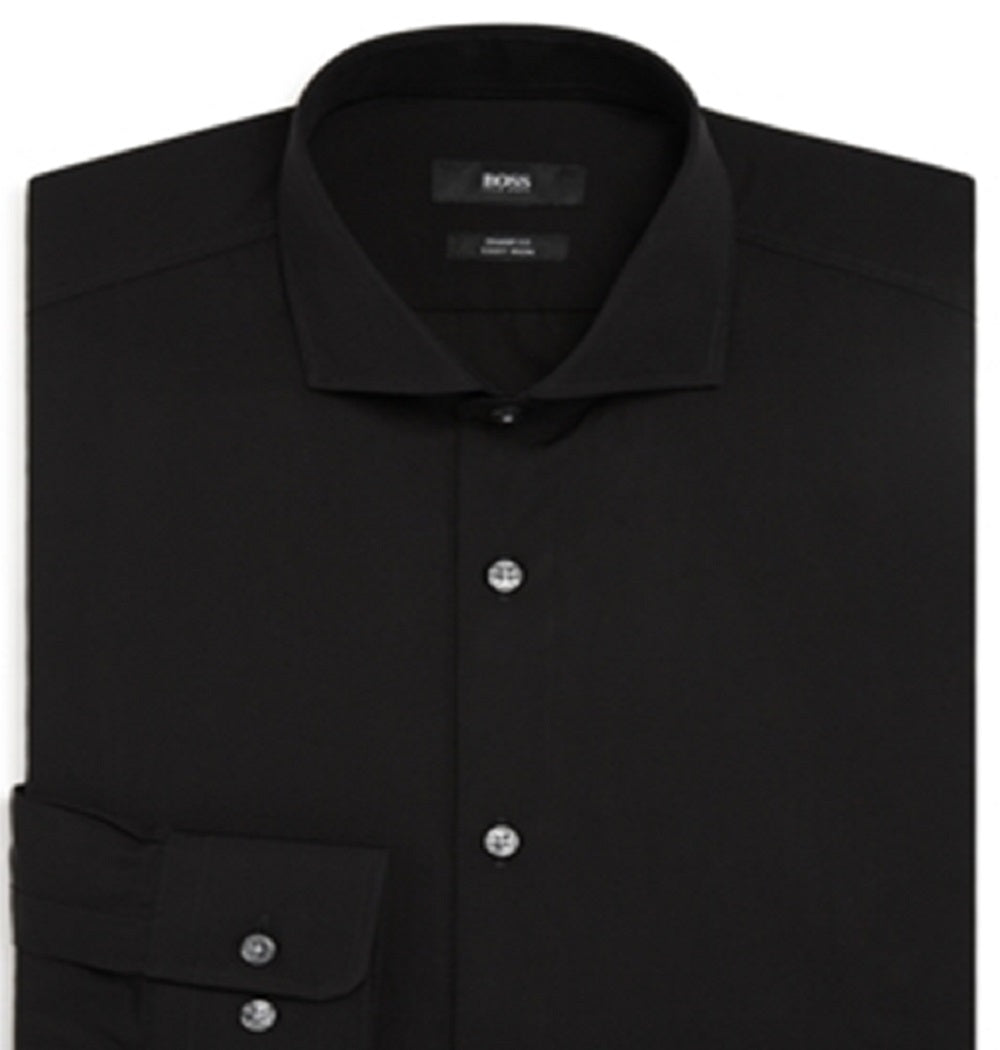 Hugo Boss Men's Mark Sharp Fit Dress Shirt Black Size M