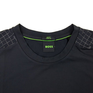 Hugo Boss Men's Slim Fit Glow In The Dark Logo Graphic Tee Blue Size X-Large