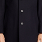 Hugo Boss Men's Jared Wool & Cashmere Classic Fit Topcoat Black Size 44