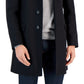 Hugo Boss Men's Migor Slim Fit Solid Wool Overcoat Black Size 46