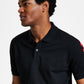 Hugo Boss Men's Dovember Classic Fit Checkered Logo Print Polo Shirt Black Size X-Large