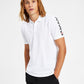 Hugo Boss Men's Dovember Classic Fit Checkered Logo Print Polo Shirt White Size Large