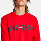 Hugo Boss Men's Dromeo Checkered Long Sleeve Sweatshirt Red Size XX-Large