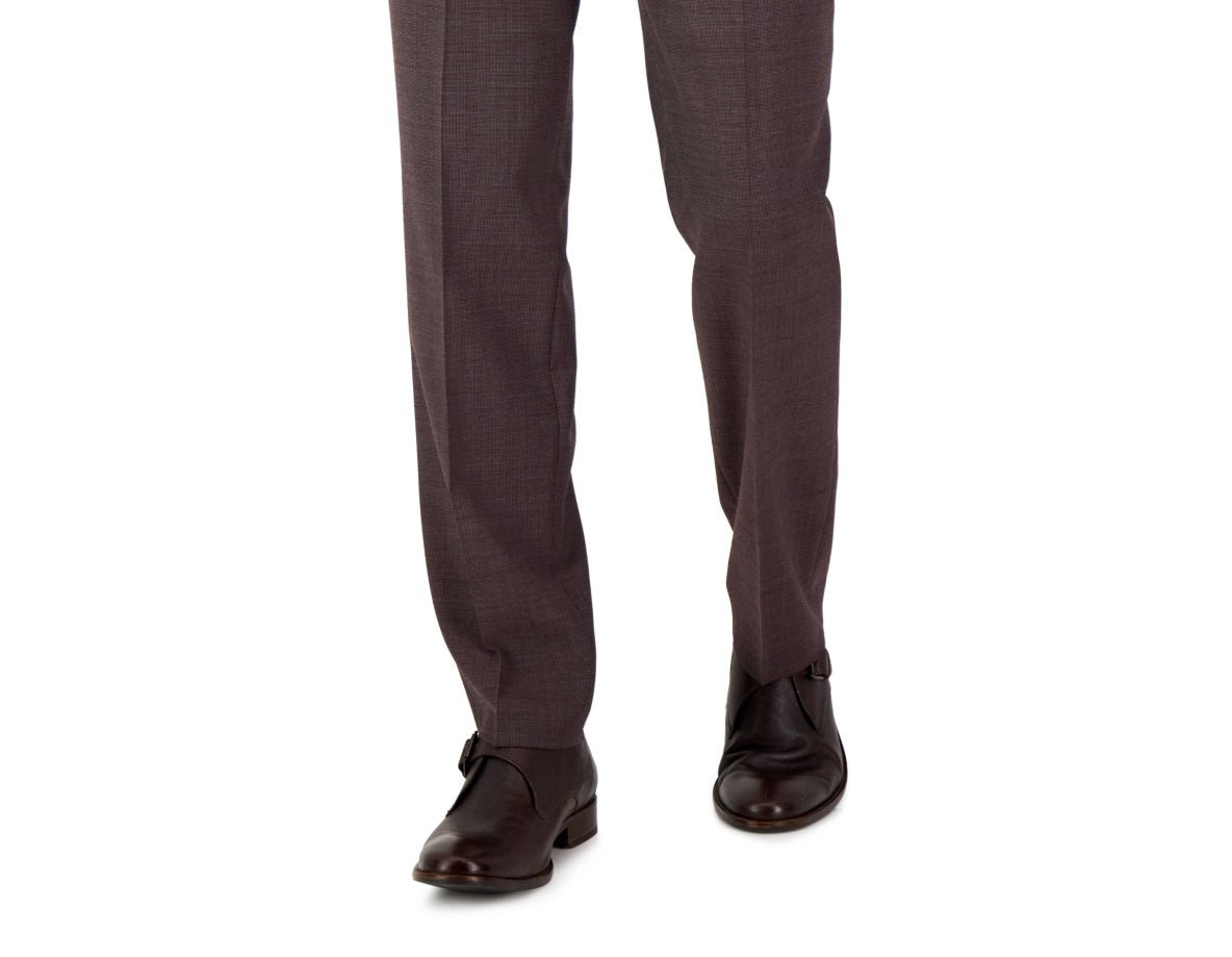 Hugo Boss Men's Modern Fit Super Flex Suit Pants Red Size 34