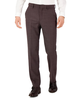 Hugo Boss Men's Modern Fit Super Flex Suit Pants Red Size 34