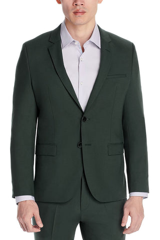 Hugo Boss Men's Modern Fit Super Flex Wool Blend Suit Green Size 36