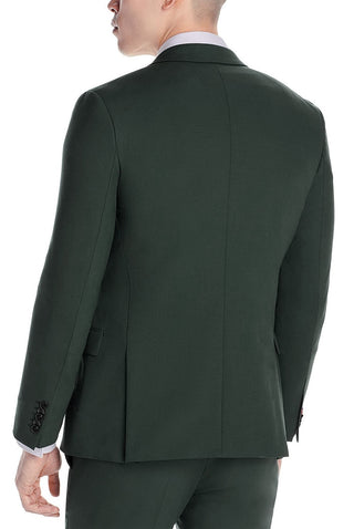 Hugo Boss Men's Modern Fit Super Flex Wool Blend Suit Green Size 36