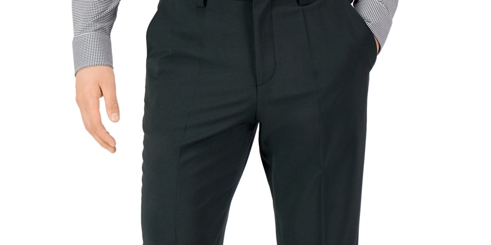 Hugo Boss Men's Modern Fit Super Flex Suit Pants Black Size 34