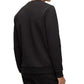 Hugo Boss Men's Cotton Blend Contrast Logo Relaxed Fit Sweatshirt Black Size Large