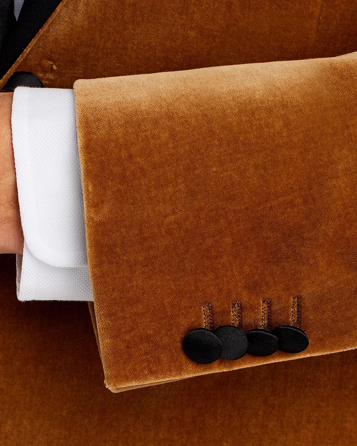 Hugo Boss Men's Hutson Velvet Slim Fit Dinner Jacket Brown Size 38