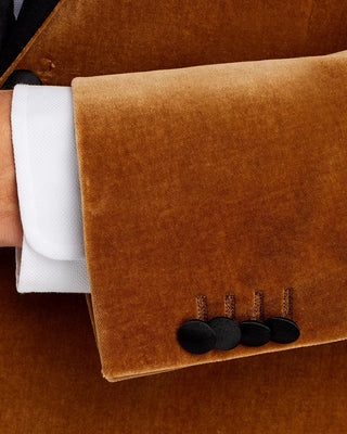 Hugo Boss Men's Hutson Velvet Slim Fit Dinner Jacket Brown Size 38