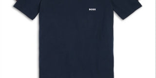 Hugo Boss Men's Pack Of 3 Classic Cotton Tee Navy Size L