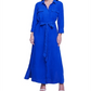L'Agence Cameron Belted Shirt Dress Blue Size M