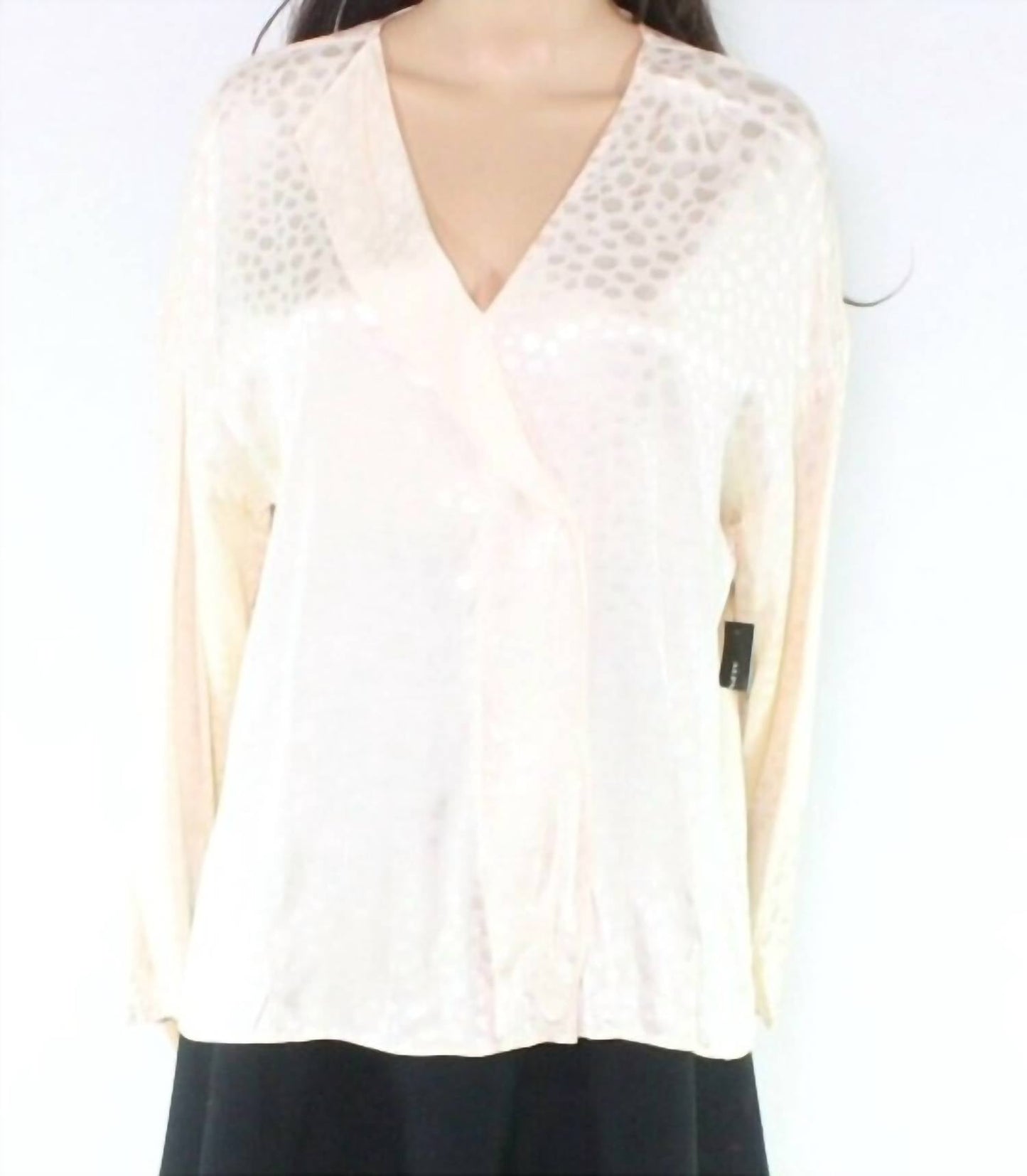 Alfani - V-neck Long Sleeves Blouse