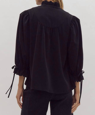 Entro - Scallop Hem Blouse