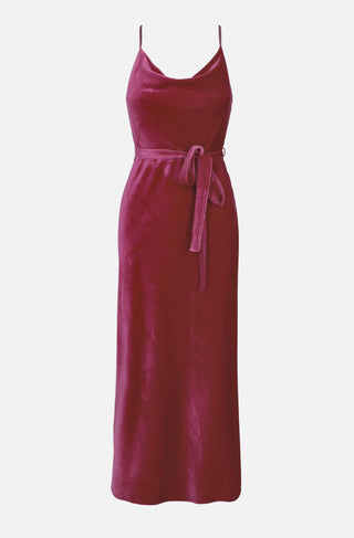 Adelyn Rae - Zana Velvet Cowl Neck Slip Dress