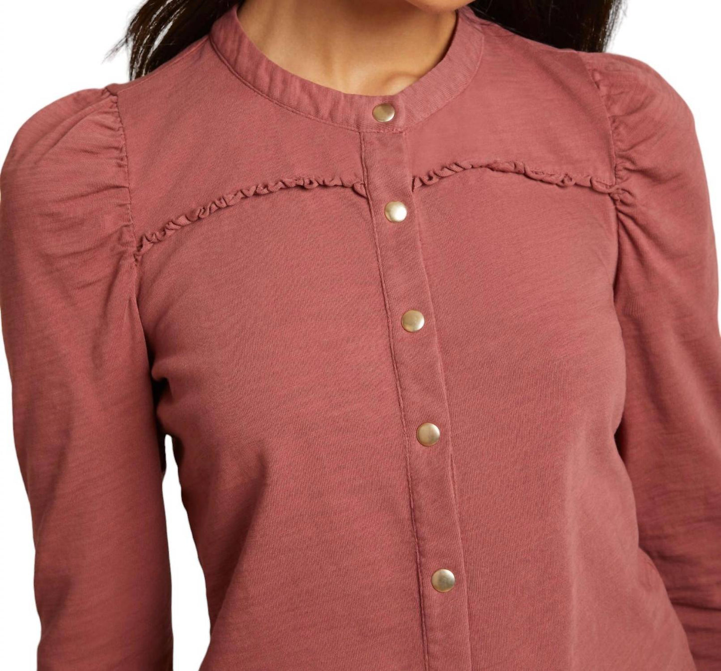 Nation Ltd - JUNIPER FEMME COLLARLESS SHIRT