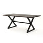 Rolando Outdoor Aluminum Dining Table With Steel Frame
